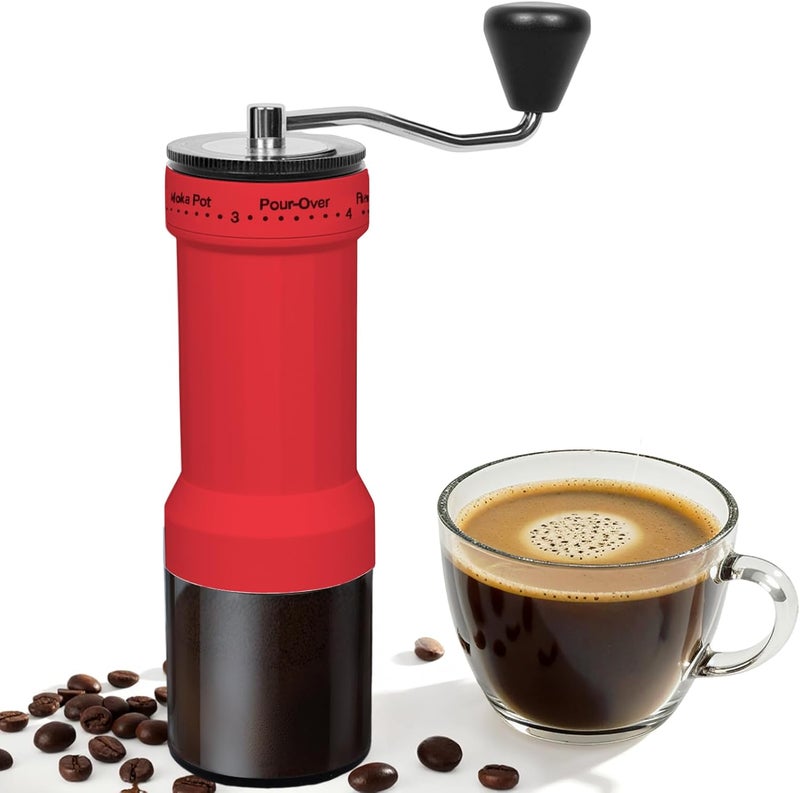EZVING Mini Manual Coffee Grinder – 40 Adjustable Settings, Portable Hand Crank Mill with 30g Capacity, Conical Burr for Espresso, Pour Over, French Press | Perfect for Travel, Camping & Office - Image 1